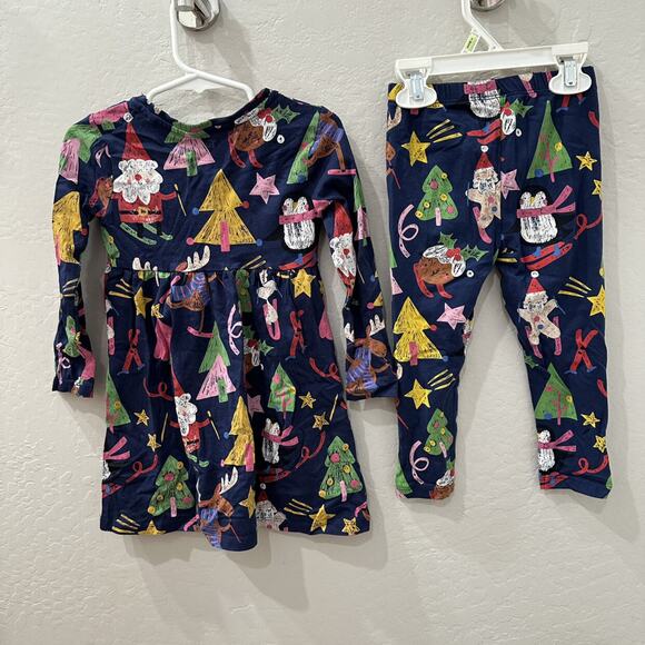 Tu Blue Christmas Long Sleeve Dress & Leggings Outfit - Picture 8 of 8